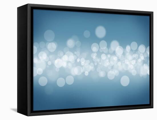 Blurred Bokeh Abstract Background-karandaev-Framed Stretched Canvas