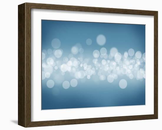 Blurred Bokeh Abstract Background-karandaev-Framed Art Print