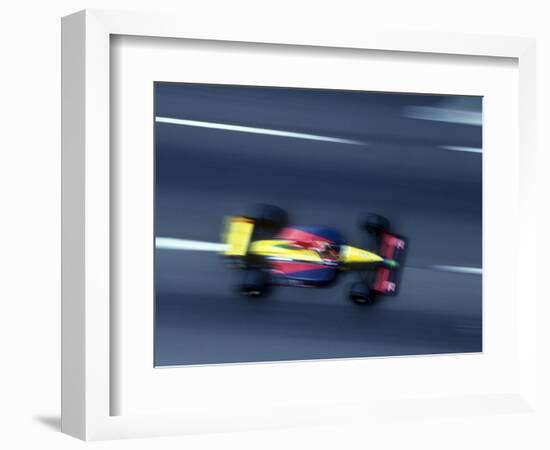 Blurred F1 Auto Racing Action-null-Framed Photographic Print