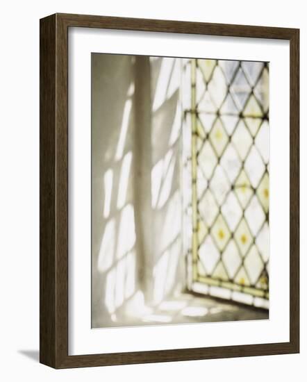 Blurred Image of a Stained Glass Window-null-Framed Photographic Print