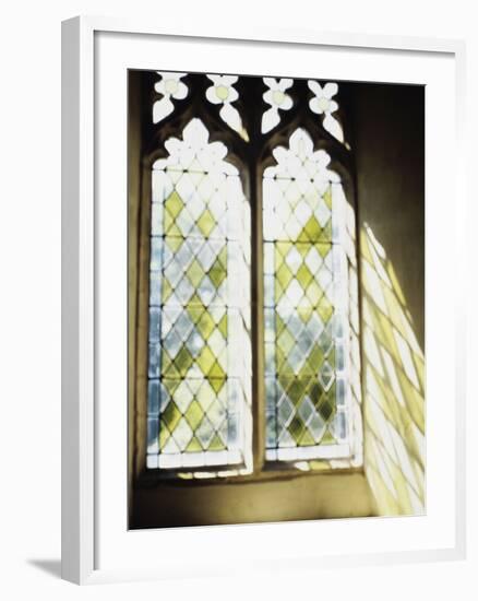 Blurred Image of a Stained Glass Window-null-Framed Photographic Print