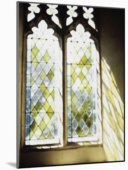 Blurred Image of a Stained Glass Window-null-Mounted Photographic Print