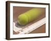 Blurred Image of a Tennis Ball Landing In Bounds-null-Framed Photographic Print