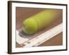 Blurred Image of a Tennis Ball Landing In Bounds-null-Framed Photographic Print