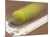 Blurred Image of a Tennis Ball Landing In Bounds-null-Mounted Photographic Print