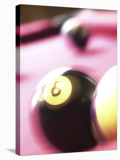 Blurred Image of Billiard Balls-null-Stretched Canvas