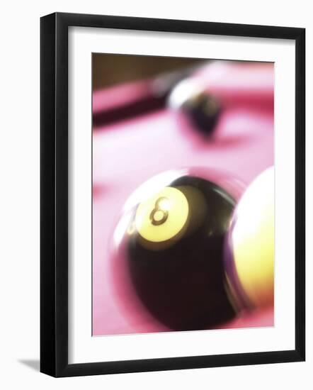 Blurred Image of Billiard Balls-null-Framed Photographic Print