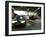 Blurred Image of Cars in a Parking Garage-null-Framed Premium Photographic Print