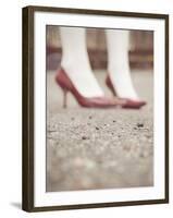 Blurred Image of Ladies Shoes-Jillian Melnyk-Framed Photographic Print