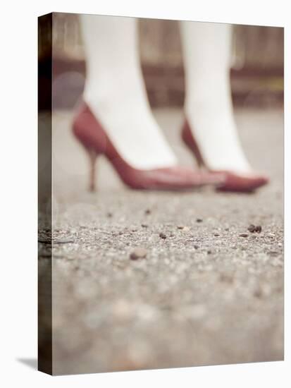 Blurred Image of Ladies Shoes-Jillian Melnyk-Stretched Canvas