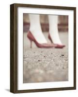 Blurred Image of Ladies Shoes-Jillian Melnyk-Framed Photographic Print