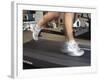 Blurred Image of Legs on a Treadmill-null-Framed Photographic Print