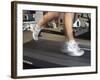 Blurred Image of Legs on a Treadmill-null-Framed Photographic Print