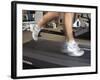 Blurred Image of Legs on a Treadmill-null-Framed Photographic Print