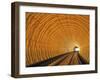 Blurred Motion Light Trails in an Train Tunnel under the Huangpu Tiver Linking the Bund to Pudong, -Gavin Hellier-Framed Photographic Print