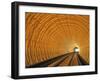 Blurred Motion Light Trails in an Train Tunnel under the Huangpu Tiver Linking the Bund to Pudong, -Gavin Hellier-Framed Photographic Print