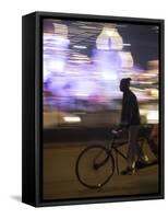 Blurred Motion of Traffic on Road in Amritsar, Punjab, India-David H. Wells-Framed Stretched Canvas