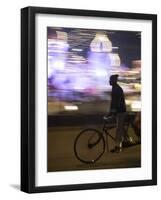 Blurred Motion of Traffic on Road in Amritsar, Punjab, India-David H. Wells-Framed Photographic Print