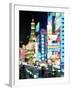 Blurred Neon Lights at Night, Nanjing Dong Lu New Pedestrian Street, Nanjing Road, Shanghai, China-Gavin Hellier-Framed Photographic Print