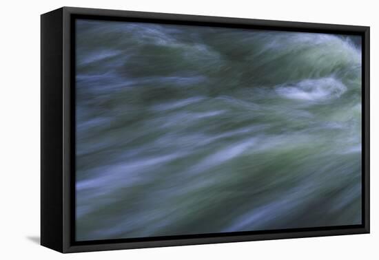 Blurred Racing Greenish Water-Anthony Paladino-Framed Stretched Canvas