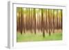 Blurred Trees 5 - Verde-Moises Levy-Framed Giclee Print