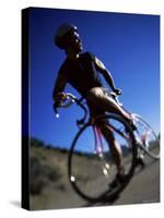 Blurred View of Cyclist-null-Stretched Canvas