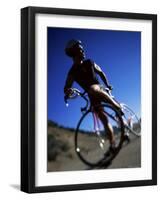 Blurred View of Cyclist-null-Framed Photographic Print
