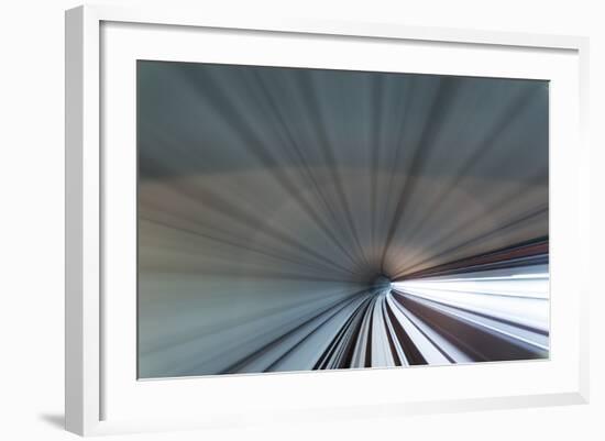 Blurred View of Subway Tunnel, Kuala Lumpur, Malaysia-Paul Souders-Framed Photographic Print