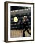 Blurry Image of a Girl Playing Tennis-null-Framed Photographic Print