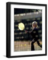 Blurry Image of a Girl Playing Tennis-null-Framed Photographic Print