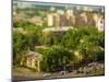 Blurry Tilt-Shift Cityscape Background-inspired_by_the_light-Mounted Photographic Print