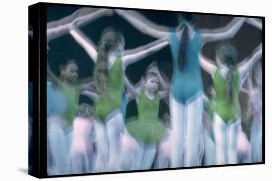 Blurry Timed Exposure of Children from New York City Ballet in Performance of Circus Polka-Gjon Mili-Stretched Canvas