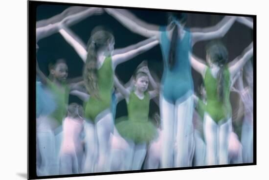 Blurry Timed Exposure of Children from New York City Ballet in Performance of Circus Polka-Gjon Mili-Mounted Premium Photographic Print