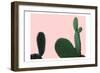 Blush Cactus 2 v2-Kimberly Allen-Framed Premium Giclee Print