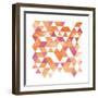 Blush Coral Triangles-OnRei-Framed Art Print