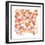 Blush Coral Triangles-OnRei-Framed Art Print