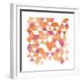 Blush Coral Triangles-OnRei-Framed Art Print