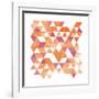 Blush Coral Triangles-OnRei-Framed Art Print