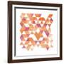 Blush Coral Triangles-OnRei-Framed Art Print