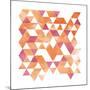 Blush Coral Triangles-OnRei-Mounted Art Print