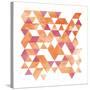 Blush Coral Triangles-OnRei-Stretched Canvas