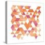 Blush Coral Triangles-OnRei-Stretched Canvas