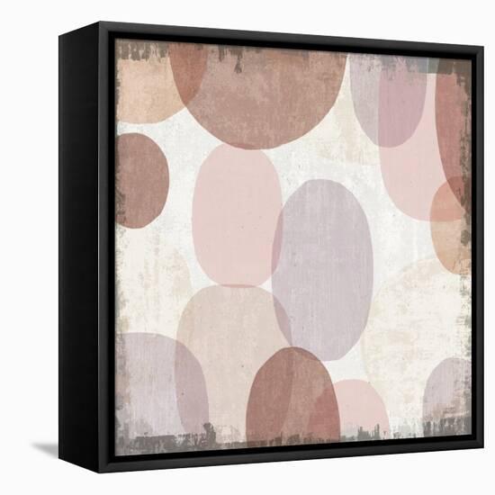 Blush Drips II-Michael Mullan-Framed Stretched Canvas