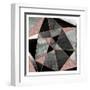 Blush Geo Abstract 1-Alicia Vidal-Framed Art Print