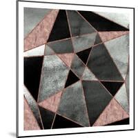 Blush Geo Abstract 1-Alicia Vidal-Mounted Art Print