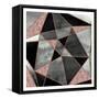 Blush Geo Abstract 1-Alicia Vidal-Framed Stretched Canvas