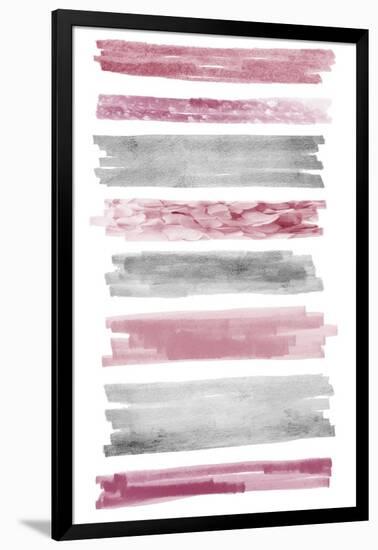 Blush Paint Streaks-Marcus Prime-Framed Art Print