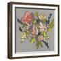 Blush & Paynes Bouquet I-Jennifer Goldberger-Framed Art Print