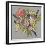Blush & Paynes Bouquet I-Jennifer Goldberger-Framed Art Print