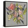 Blush & Paynes Bouquet I-Jennifer Goldberger-Framed Stretched Canvas